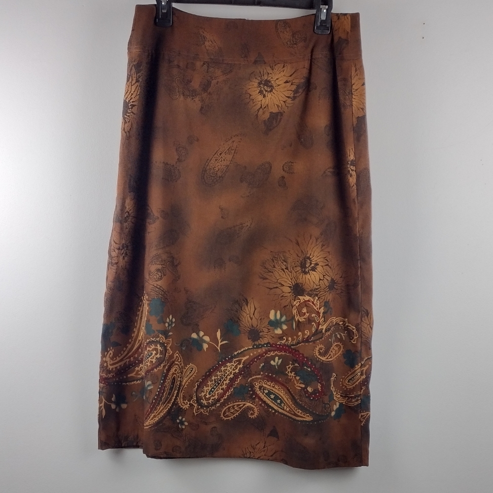 Brown Paisley Skirt